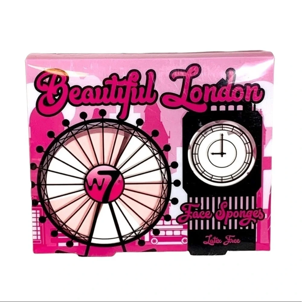 W7 Beautiful London Face Sponge Set New 8 Piece Set